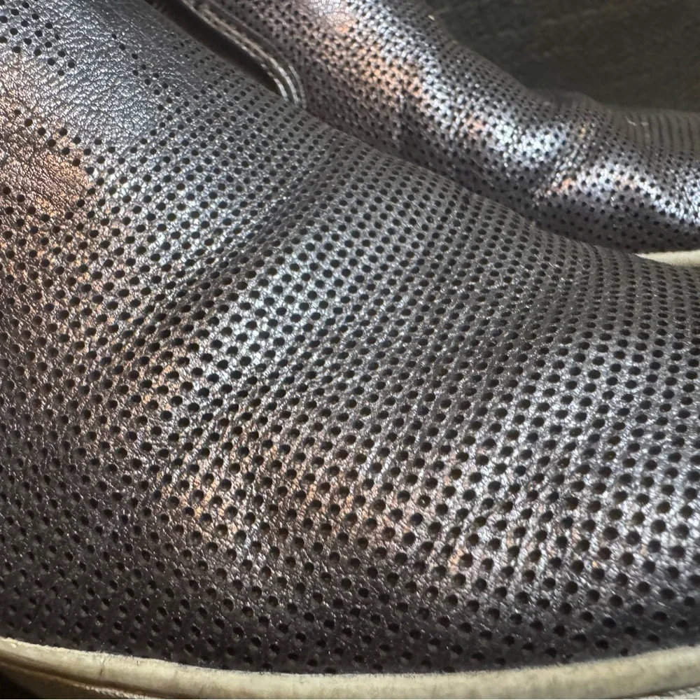 Michael Kors Black Leather Loafers Slip-On Flats